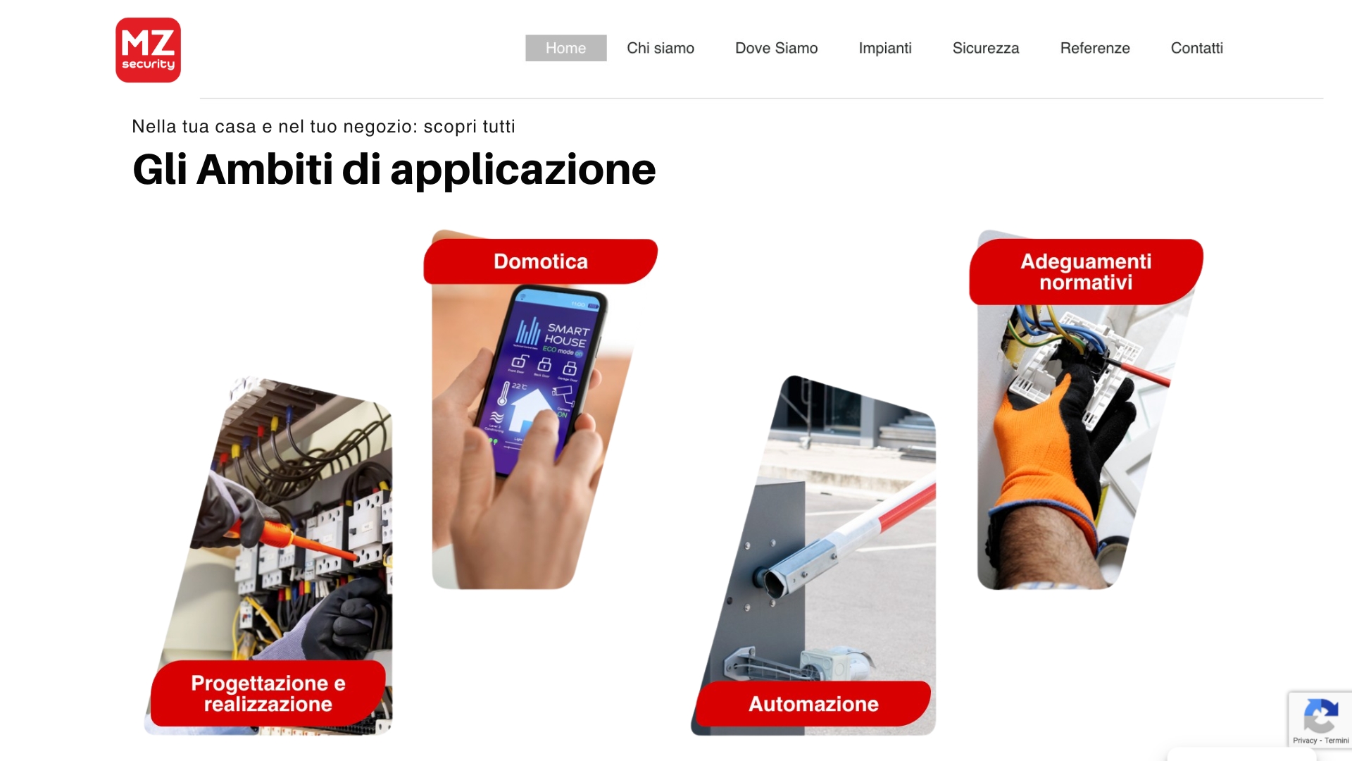 Sito web Mz dopo l'intervento di Kroma Studio