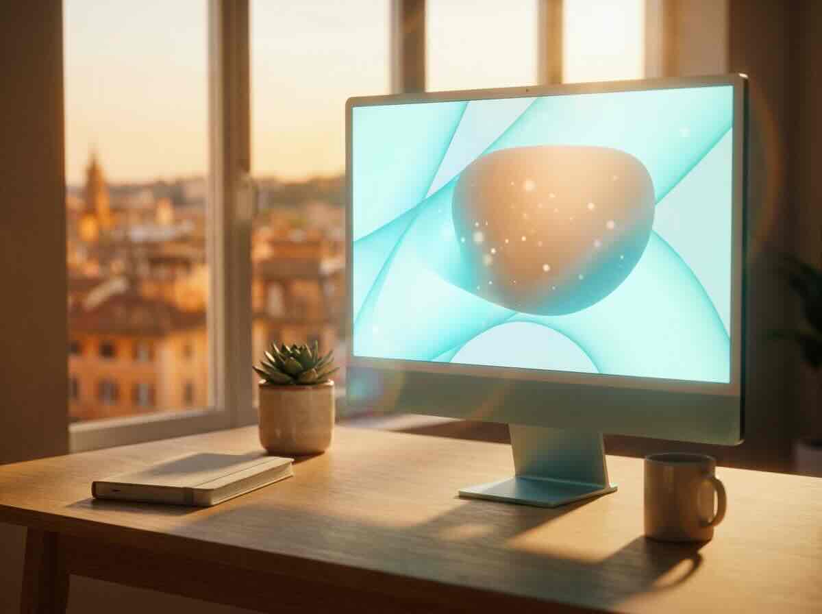 Laptop con interfaccia di intelligenza artificiale che rappresenta la visibilità di un sito nelle risposte di ChatGPT.